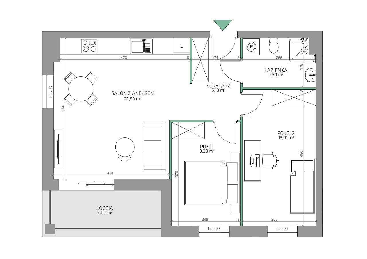 6.Dzielnica - Mieszkanie 11/M3a/6B - Pełny obrazek: 2/15