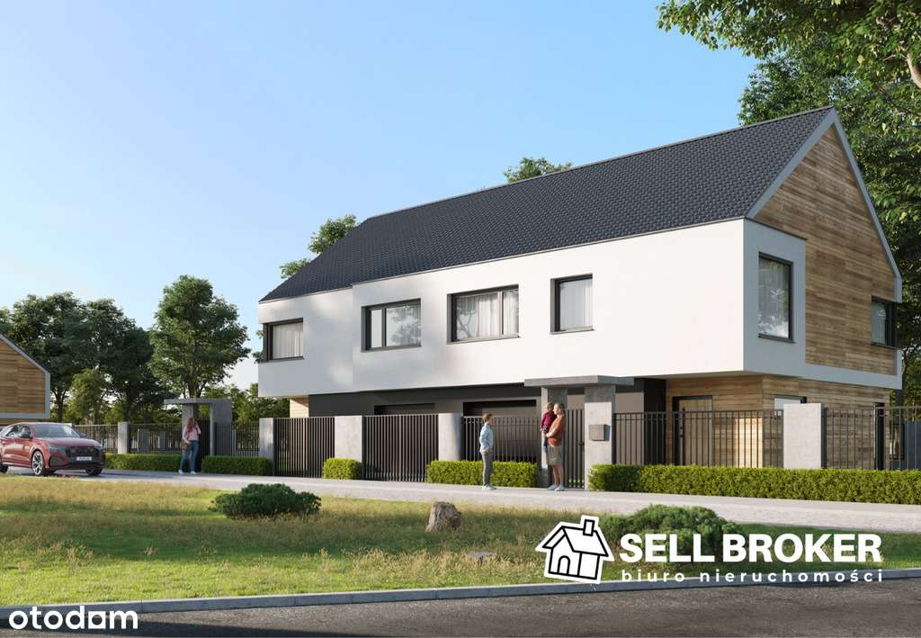 Dom z dużą działką w zabudowie bliźniaczej! nowy!-4