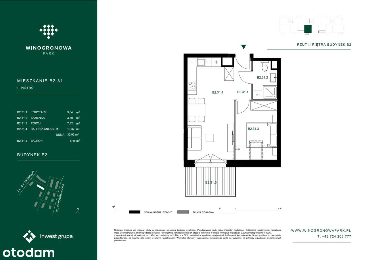 Osiedle Winogronowa Park |mieszkanie 2-pok. |B2.31 - Pełny obrazek: 2/8
