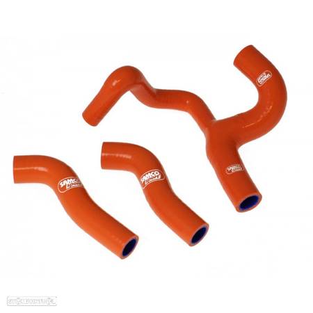 kit tubos radiador samco ktm 250 exc-f 08-10 laranja - 1