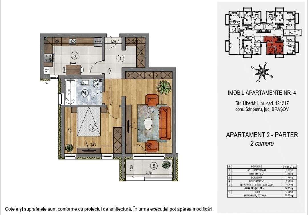 Apartament 2 camere parter Ofertă Limitată!!! 31 Decembrie 2025 - Imagine principală: 4/13
