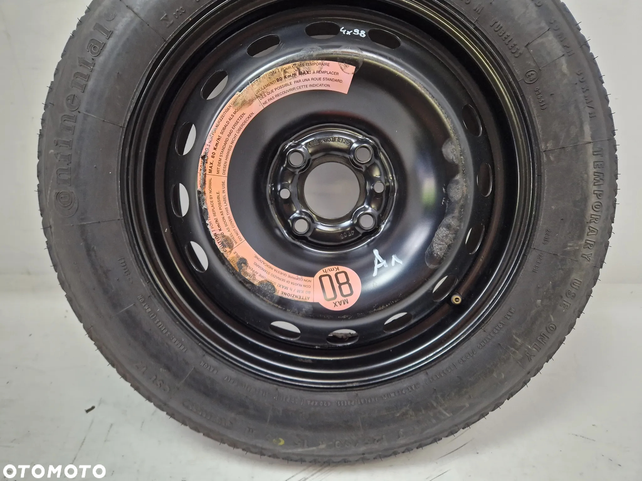 Koło zapasowe dojazdowe Fiat 500 Panda 4x98 4Jx15 ET35 125/90 R15 - 4