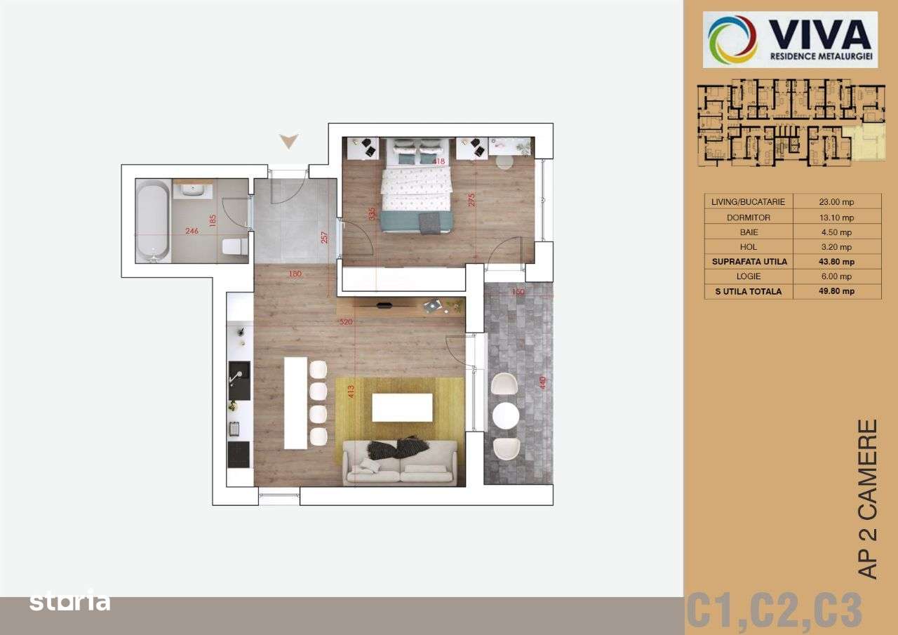 Apartament modern cu un dormitor, acces metrou Aparatorii Patriei, S4 - Imagine principală: 4/25