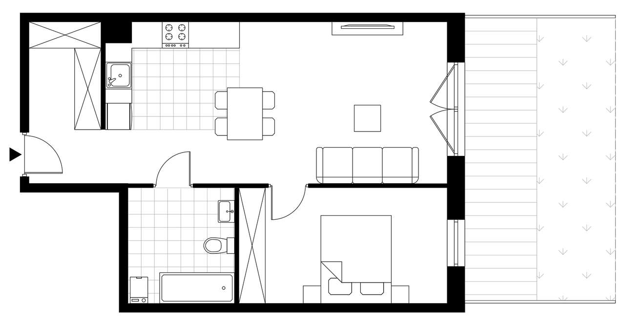 Panorama 3 Stawy | mieszkanie 2-pok. | 1.B1 - Pełny obrazek: 4/9