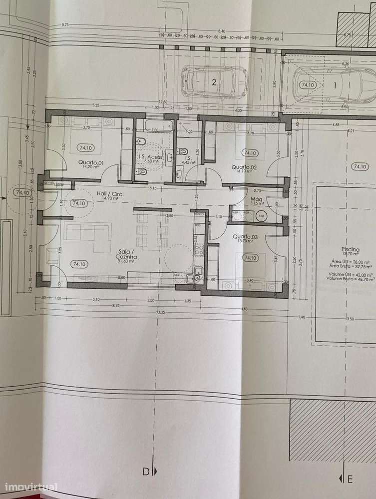 MORADIA ISOLADA TÉRREA T3 COM PISCINA AQUECIDA - ASSENTA (São Pedro d-48