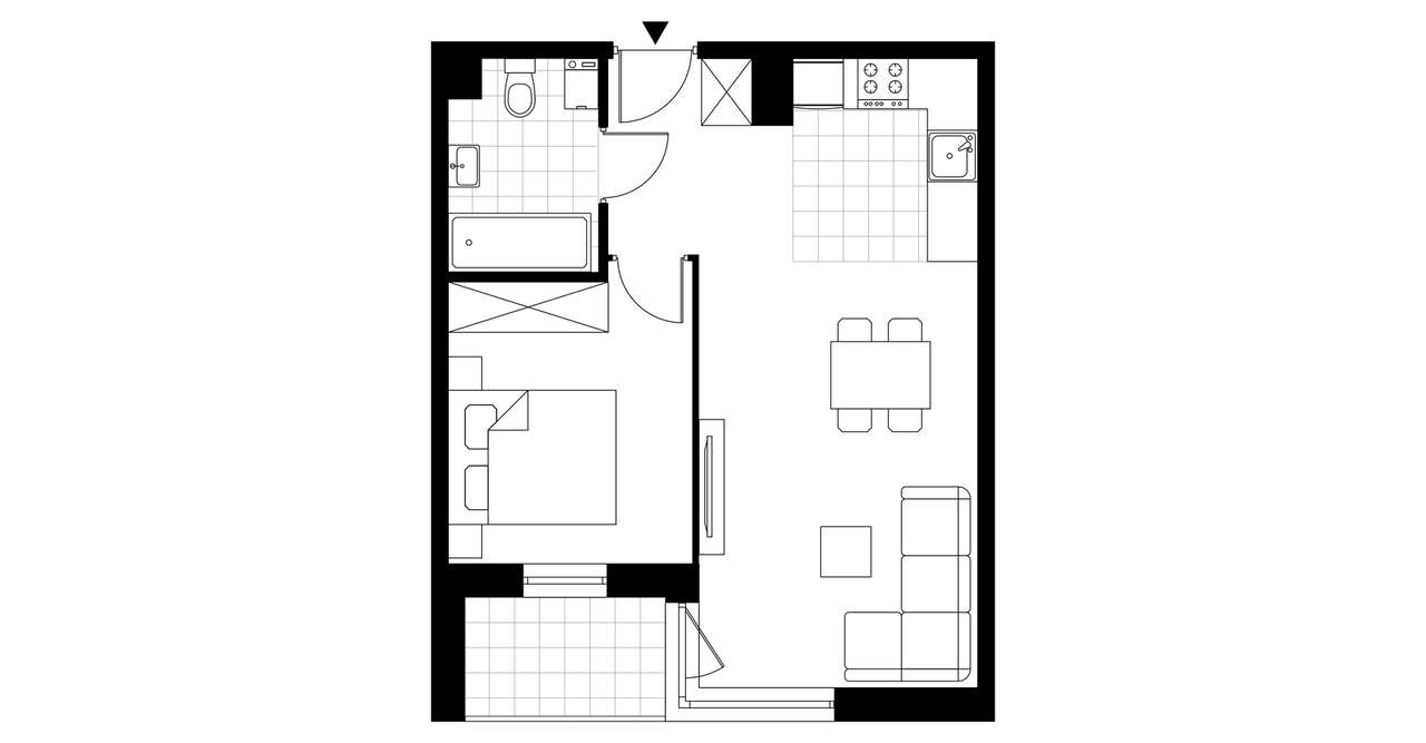 2-pokojowe mieszkanie 41m2 + balkon Bez Prowizji - Pełny obrazek: 3/8