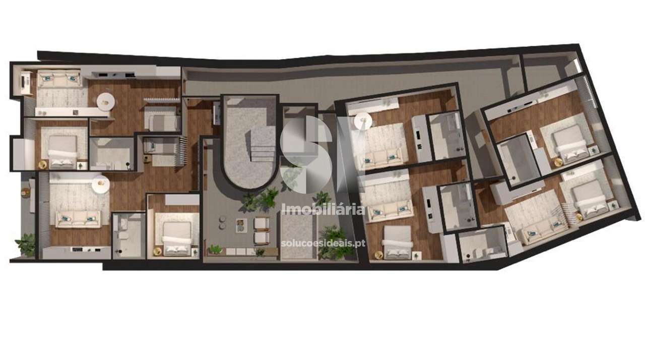 Apartamento T1+1 NOVO Centro Braga - Grande imagem: 4/10