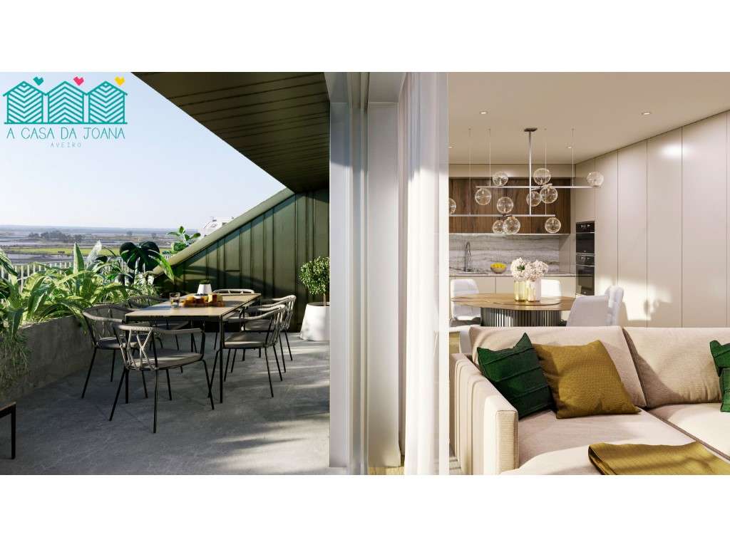 Apartamento T2 Duplex com Lugares de Garagem em Aveiro - Grande imagem: 2/22