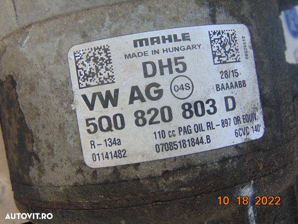 Compresor clima VW polo 6R 1.4tdi 1.2 Seat Ibiza Toledo Skoda fabia 3 Audi a1 1.6tdi golf 7 golf 6 seat leon octavia Passat b7 b8 audi a3 q3 - 2