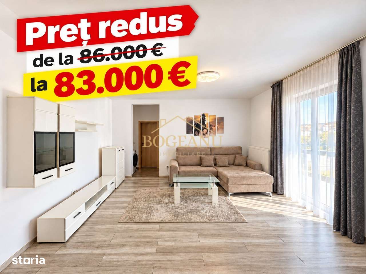 BG191-Apartament 2 camere Mobilat-Utilat,Bloc nou,Parcare-Giroc-0