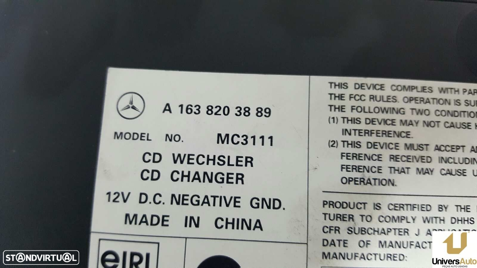 TROCADOR DE CD MERCEDES CLASE M (W163) 400 CDI FINAL EDITION (163.128) - 3