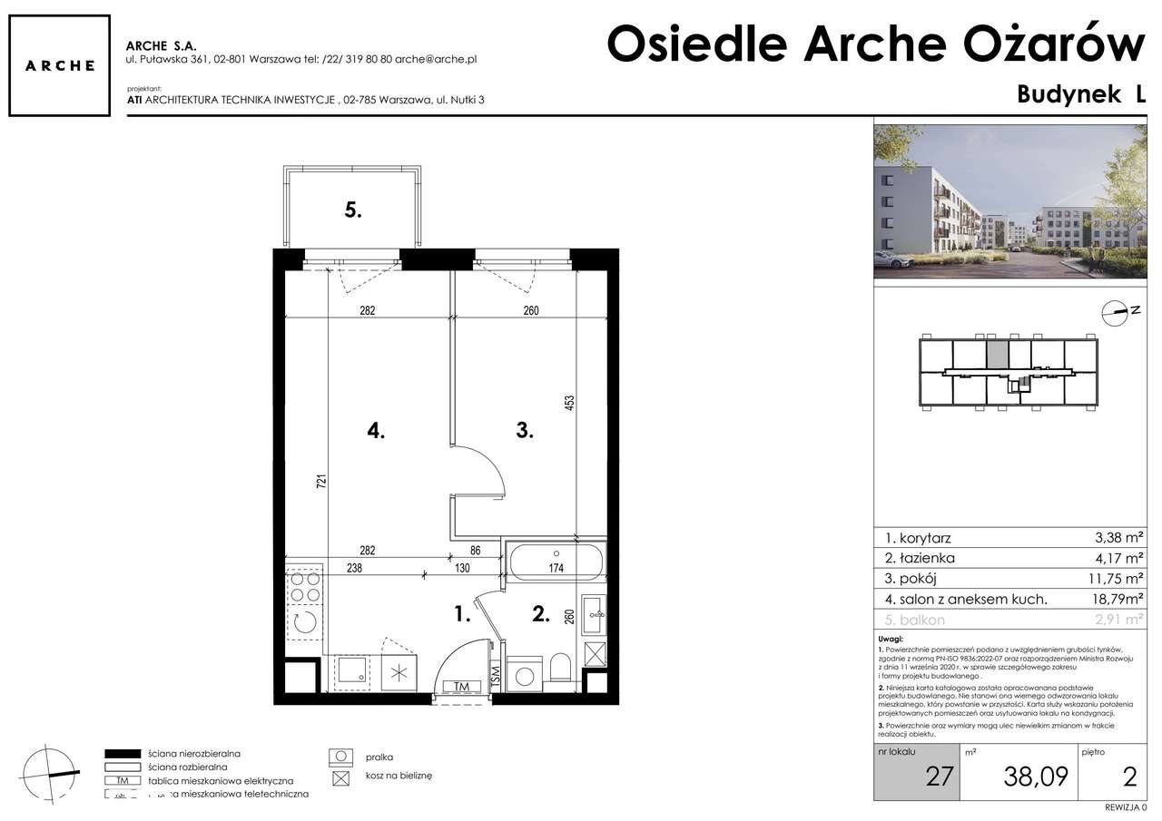 2-pokojowe mieszkanie 38m2 + balkon Bez Prowizji - Pełny obrazek: 2/7