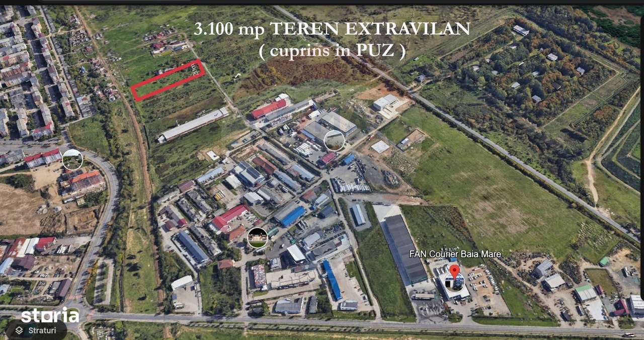 TEREN cuprins in PUZ- zona Fan Curier  Baia Mare - Imagine principală: 2/6