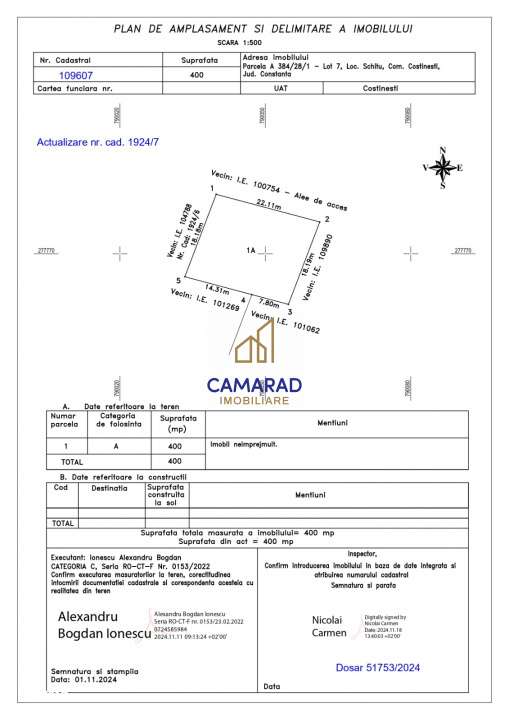 Teren de vanzare de 800 mp - Schitu (Costinesti)-7