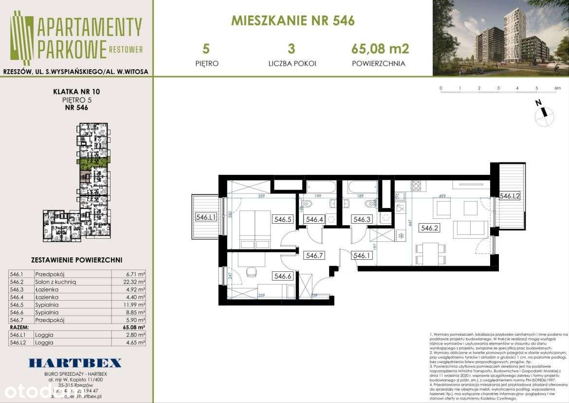 Apartamenty Parkowe | mieszkanie 3-pok. | 546 - Pełny obrazek: 2/7