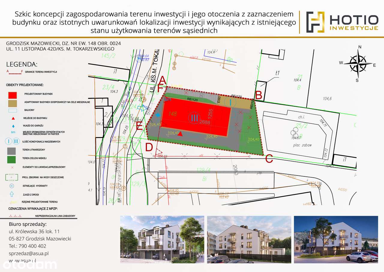 3 pokojowe w centrum, ul. Tokarzewskiego - lok. 3-1
