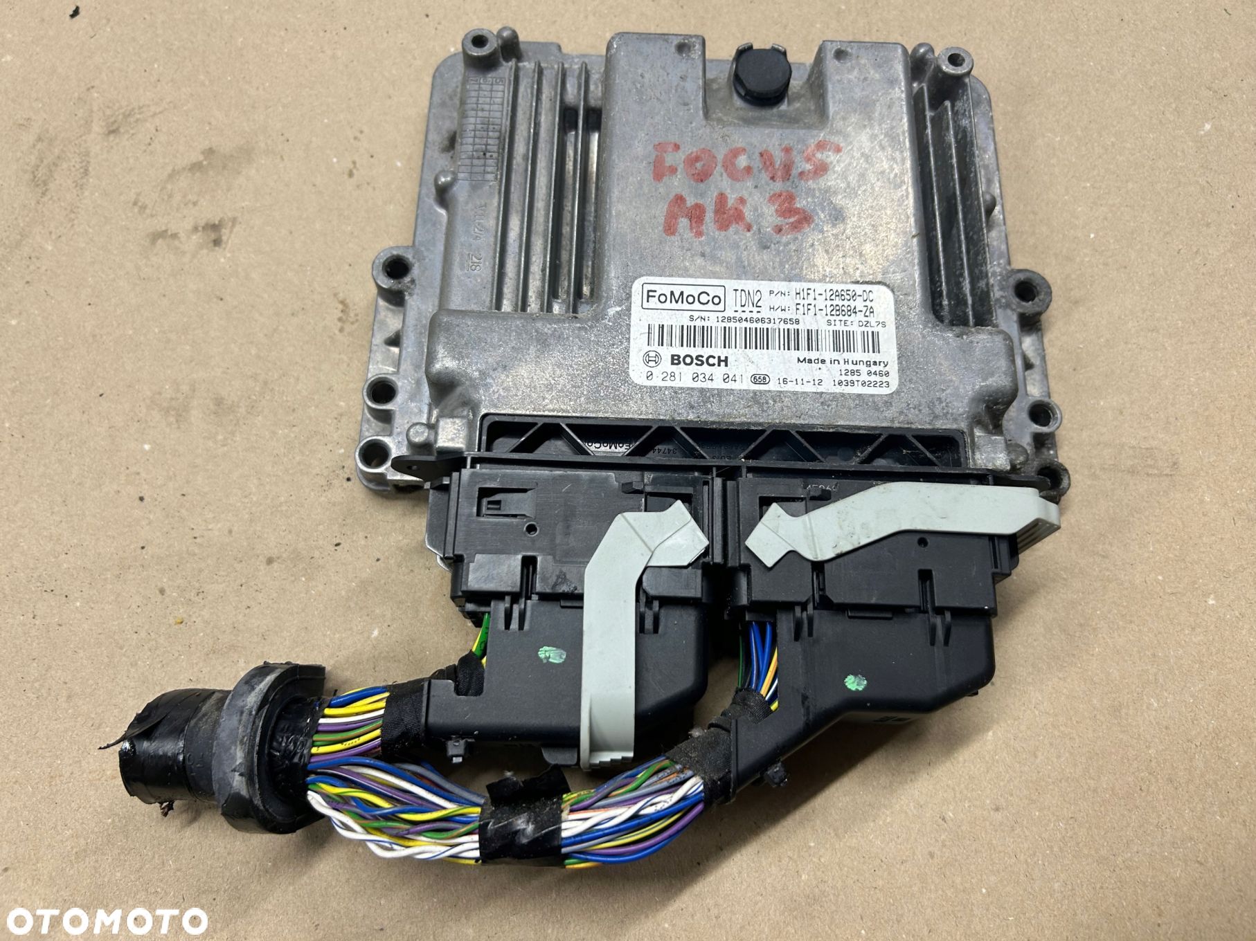 FORD FOCUS MK3 1,5 TDCI KOMPUTER STEROWNIK 0281034041 - 1