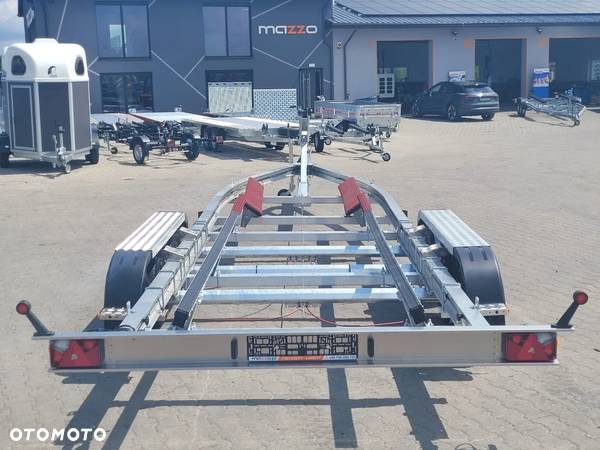 TEMARED DOSTAWA! Przyczepa podłodziowa B35/3 T ALUMINIOWA wym. 915x253cm Idealna do transportu łodzi do 9,1m! PŁOZY! DMC 3500 kg - 6