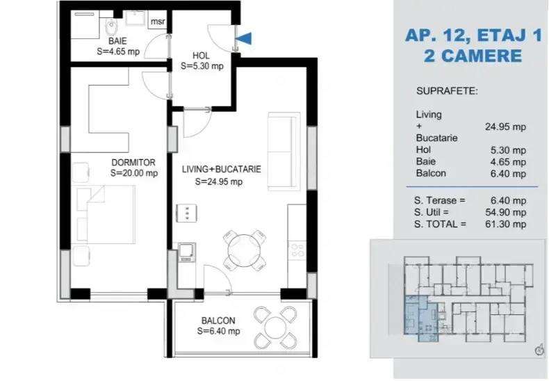 Apartament 2 camere Titan/Pallady/ Metrou Teclu - Imagine principală: 3/3