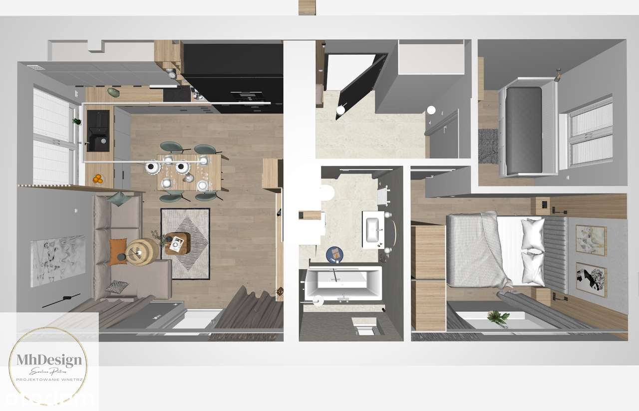 Wykończone mieszkanie z ogródkiem w Cygańskim Lesie-4