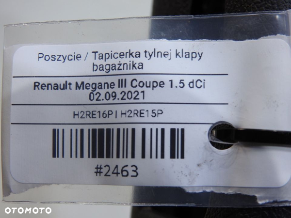TAPICERKA KLAPY RENAULT MEGANE III COUPE - 10