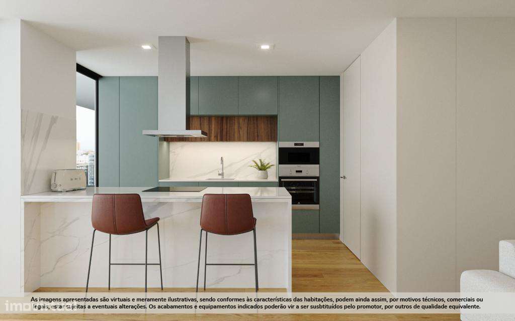 T1 Novo com varanda(10,36m2) e 1 a 2 lugares de garagem(18,79m2)-5