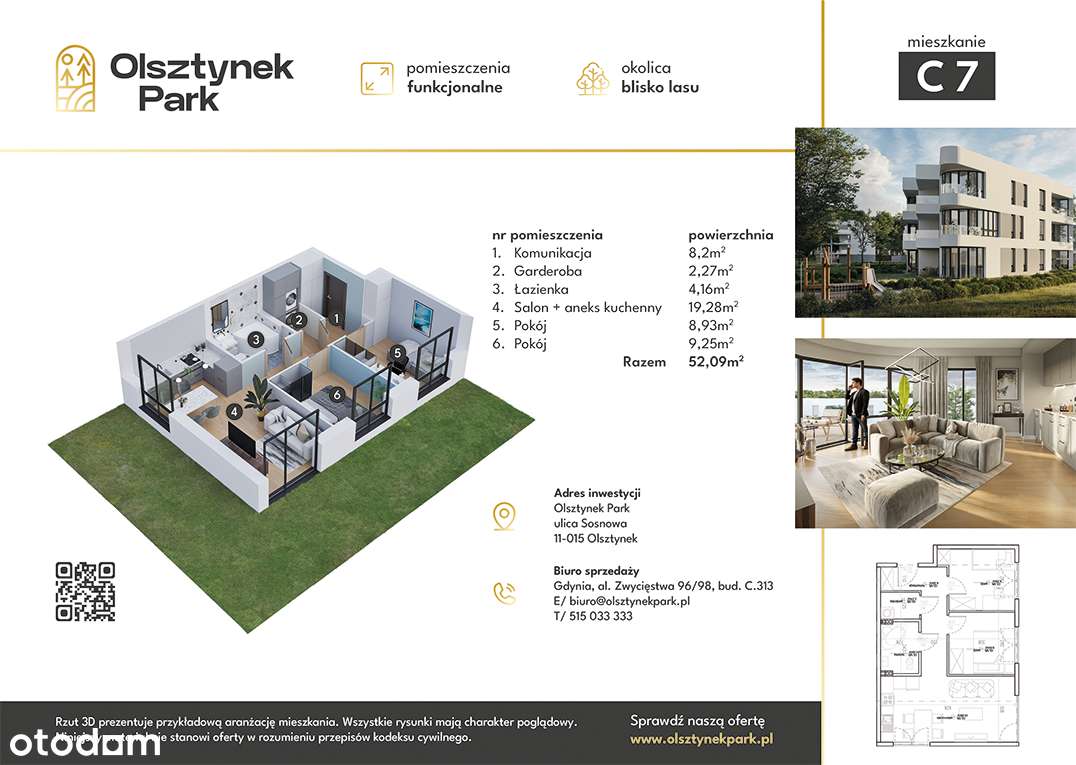 Osiedle Olsztynek Park - Mieszkanie 52,09m²-5