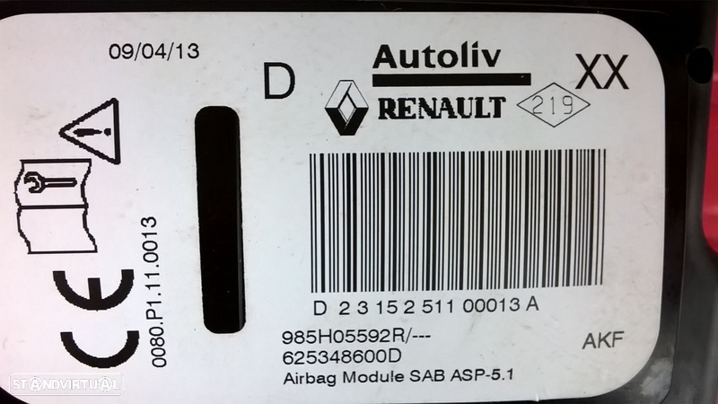 Airbag de Banco Direito - 985H05592R / 625348600D [Renault ZOE] - 2