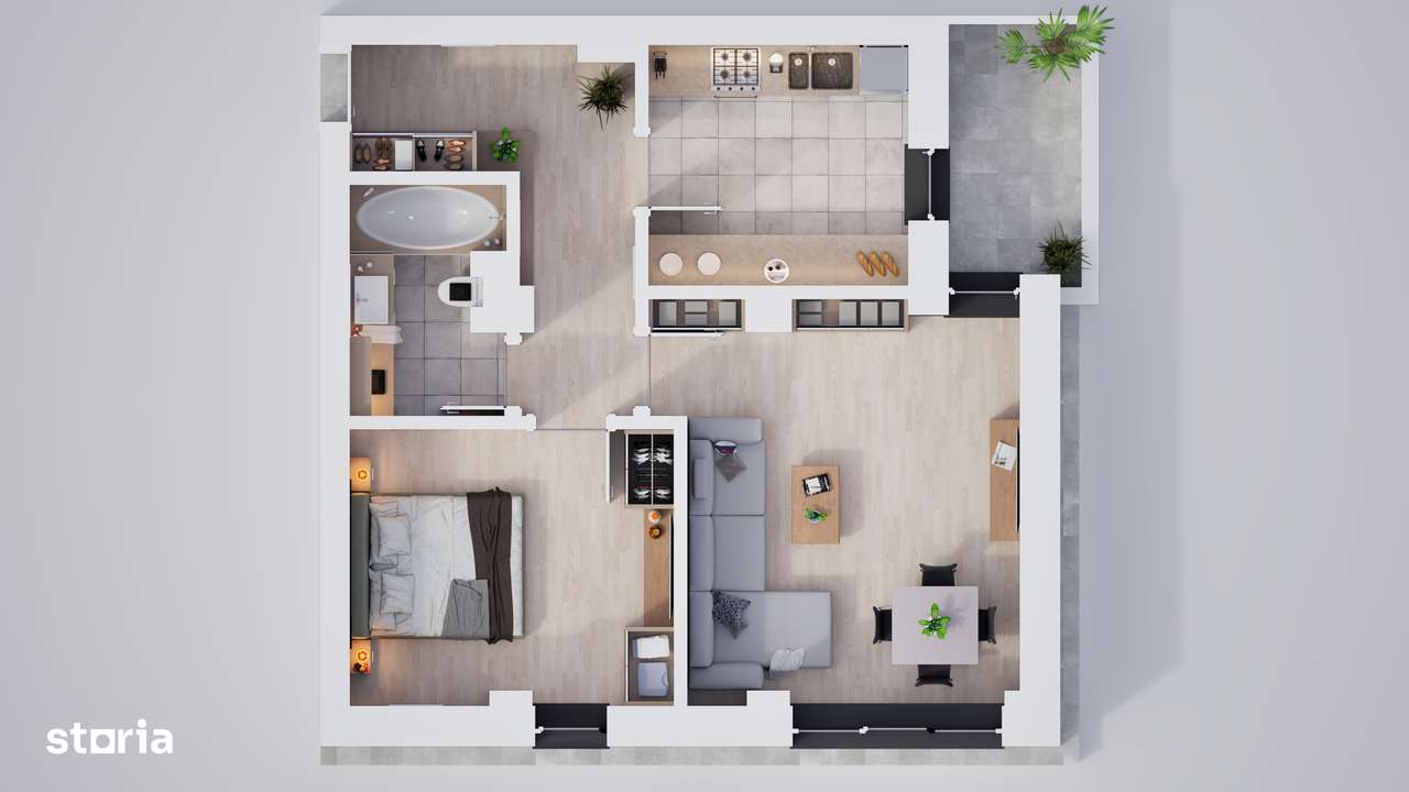 Ansamblu nou, 2 camere , cartier modern si privat, aproape de autobuz-2