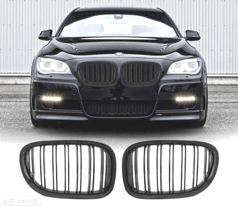 GRELHA FRONTAL PARA BMW SERIE 7 F01 09-15 LOOK M COR PRETO - 1