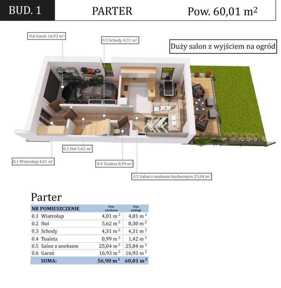 Ostatni! DOM zab. szereg.113,72m2 osiedle ,,OSTOJA MĘDŁÓW" - Pełny obrazek: 5/8