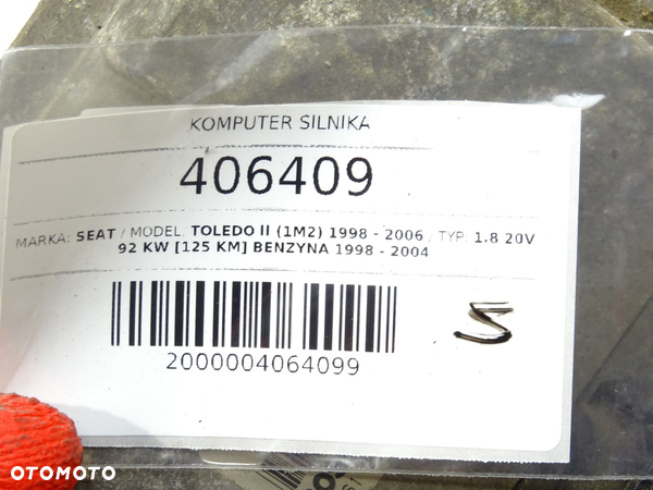 KOMPUTER SILNIKA SEAT TOLEDO II (1M2) 1998 - 2006 1.8 20V 92 kW [125 KM] benzyna 1998 - 2004 - 4