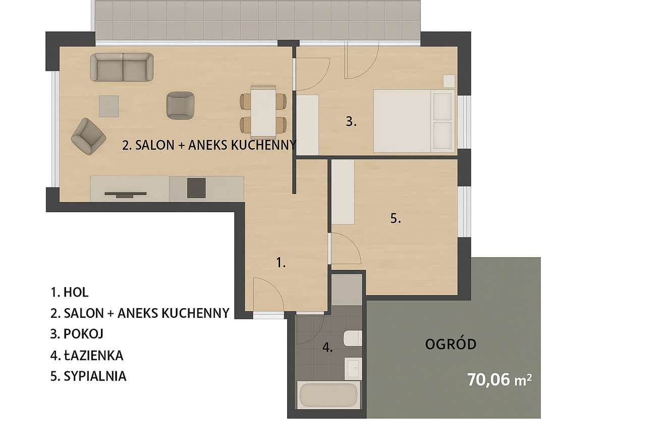 Okazja Nad Jez. Ukiel ul.Bałtycka, 2 ×parkingi podziemne gratis - Pełny obrazek: 5/5