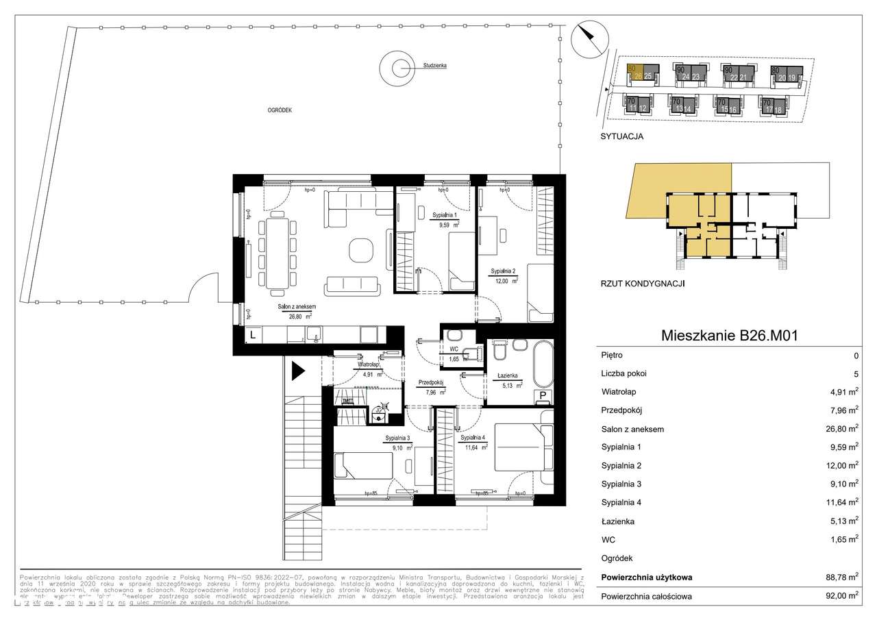 5-pokojowe mieszkanie 89m2 Bezpośrednio - Pełny obrazek: 2/7