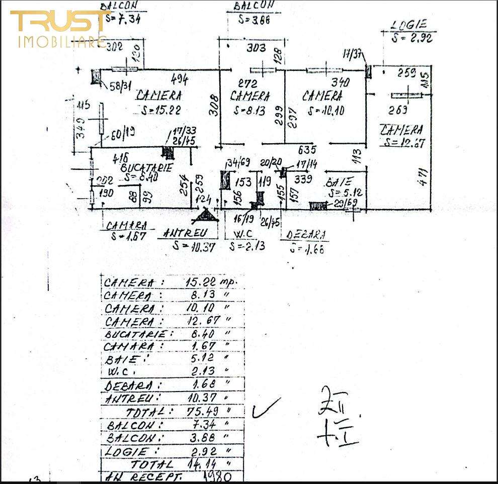 4 Camere I 2 Bai I Balcon I Manastur-14
