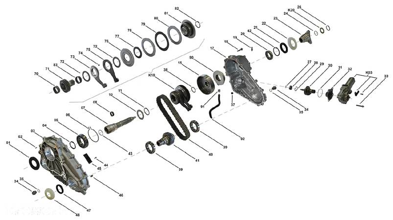 Łańcuch HV087 reduktor VTG ATC500 BMW X5 E53 - 2