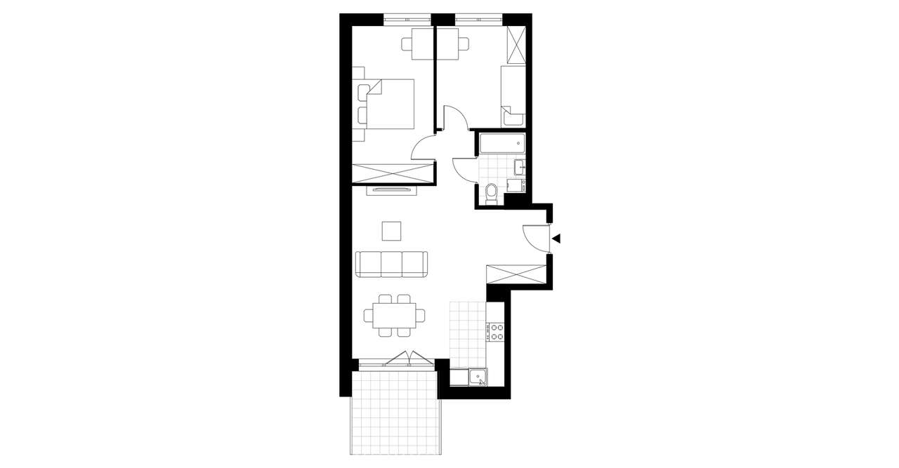 3-pokojowe mieszkanie 60m2 + loggia Bez Prowizji - Pełny obrazek: 3/7