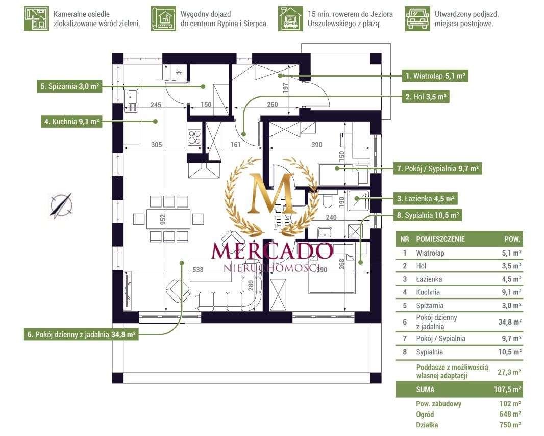 Dom, 107 m², Rypin - Pełny obrazek: 5/18