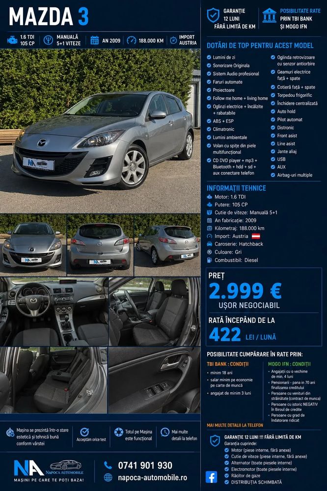 Mazda 3 II [2009 - 2013] CD109 TX 2009