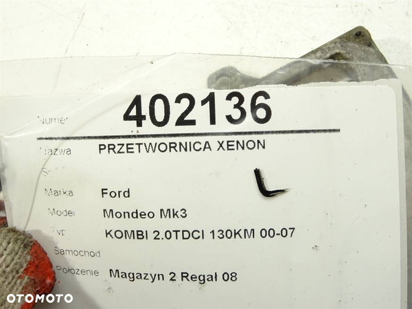 PRZETWORNICA XENON FORD MONDEO III Turnier (BWY) 2000 - 2007 2.0 TDCi 96 kW [130 KM] olej napędowy - 5