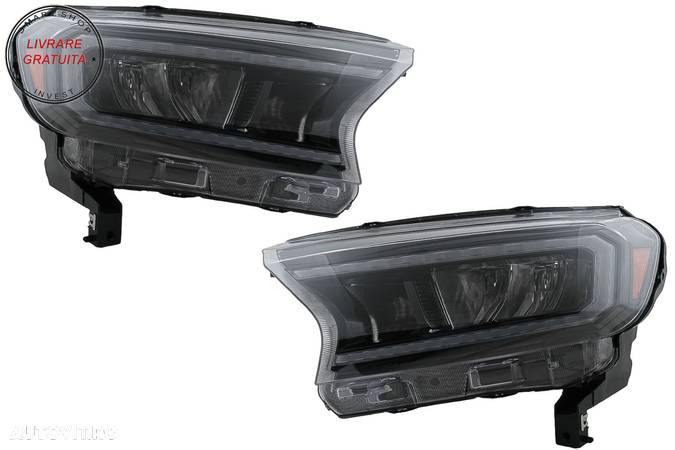 Faruri LED Light Bar Ford Ranger (2015-2020) LHD Negru cu Semnal Dinamic- livrare gratuita - 13