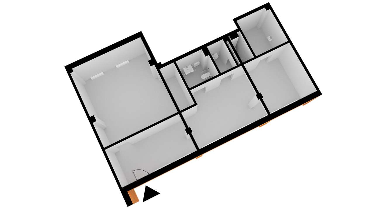 Open space przeszklony na szerokości lokalu, PARTER , lokal 99,68m2 - Pełny obrazek: 2/11