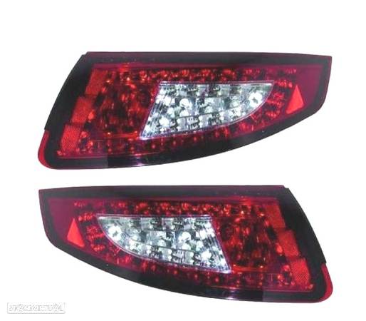 FAROLINS TRASEIROS LED PARA PORSCHE 997 04-08 VERMELHO BRANCO - 1