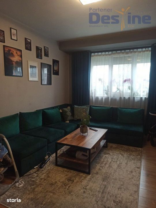 Apartament 3 camere semidecomandat ,53mp, zana Garii