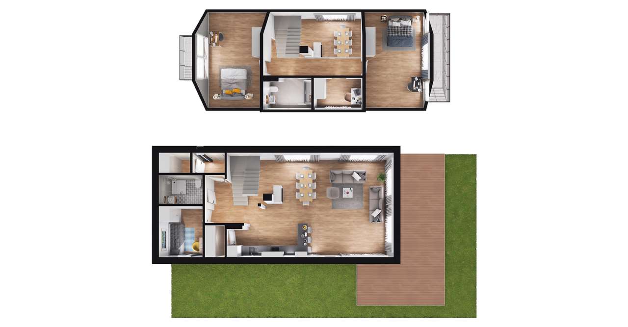 5-pokojowy dom 126m2 + taras Bez Prowizji - Pełny obrazek: 5/9