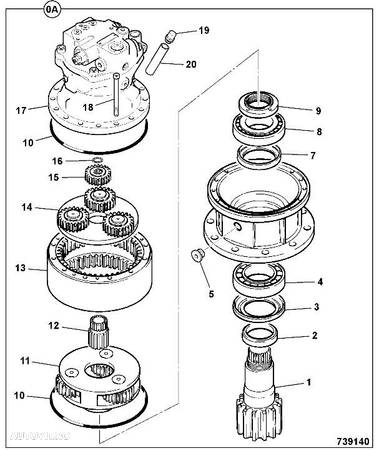 Reductor rotire excavator JCB JS130 - 1