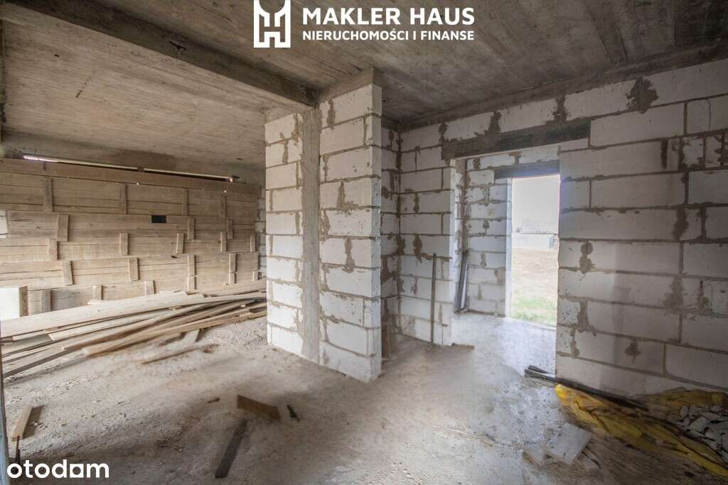 Siedlisko z rozpoczętą budową domu-Przejma Wysoka.-11