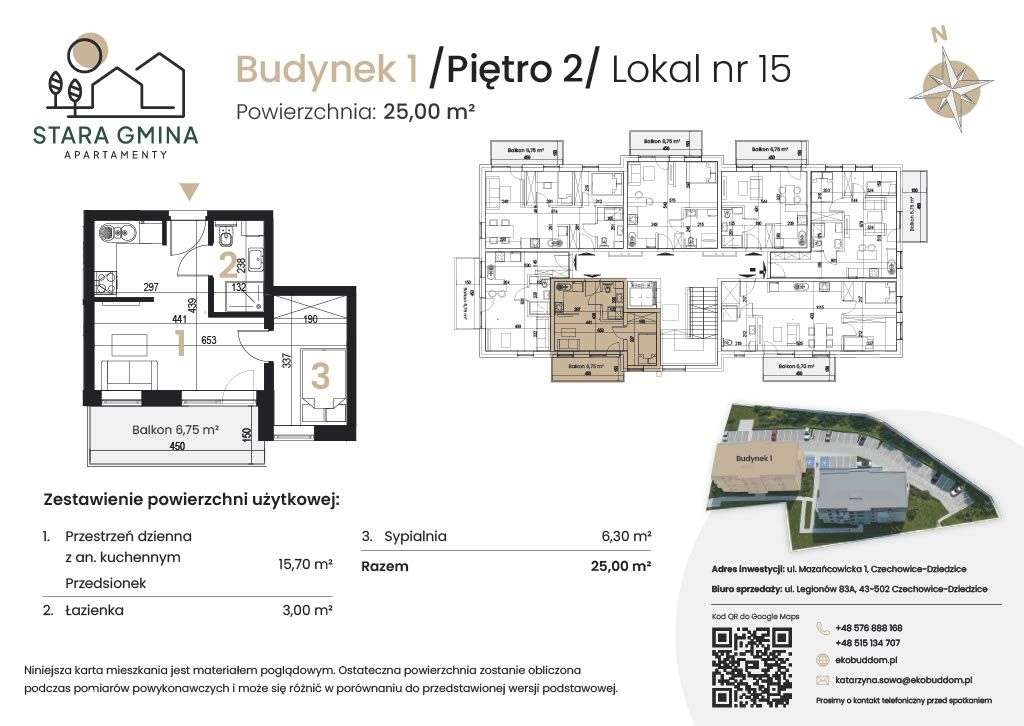 M15 25 mkw. 2 pokoje - Pełny obrazek: 2/20