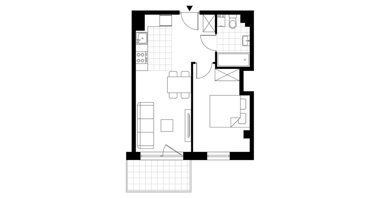 2-pokojowe mieszkanie 36m2 + balkon Bez Prowizji - Pełny obrazek: 3/8