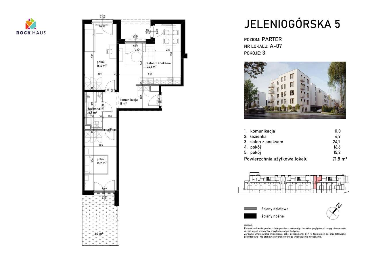 Jeleniogórska 5 | mieszkanie 3-pok. | A-07 - Pełny obrazek: 2/9